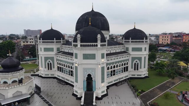 Aerial Drone View of  Mosque