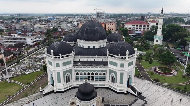 Aerial Drone View of  Mosque