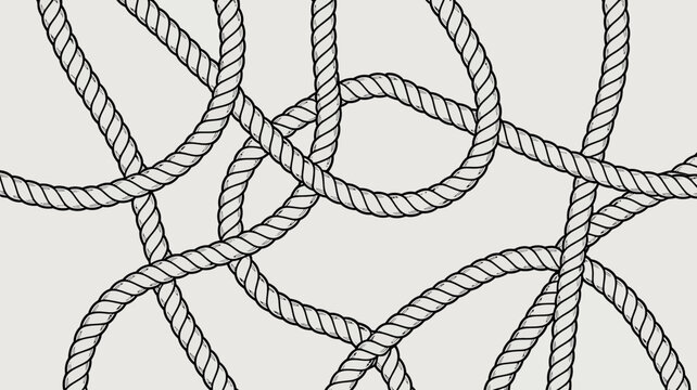 Tangled Rope Vector Illustration