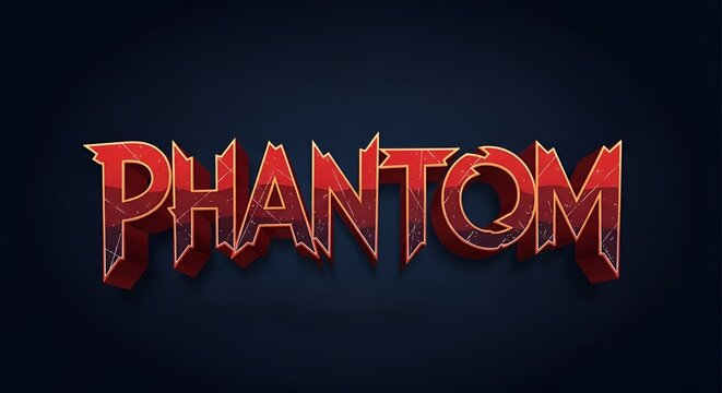 Dark Scary Phantom Halloween Style 3D Font