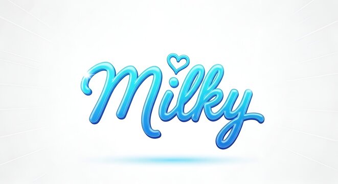Soft Milky Liquid Style 3D Font Design