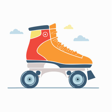 Retro Roller Skate Illustration