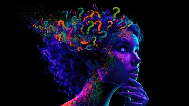 Lot of Questions Symbolizing Curiosity and Puzzled Mind