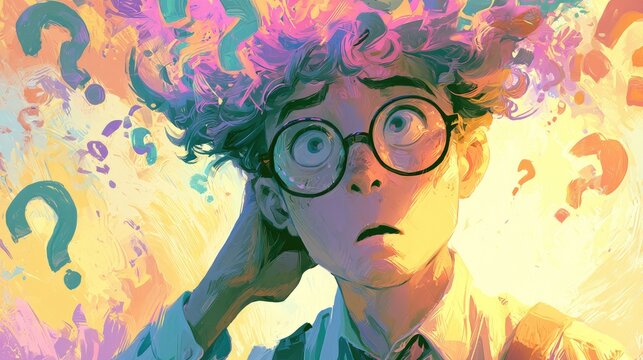 Lot of Questions Symbolizing Curiosity and Puzzled Mind