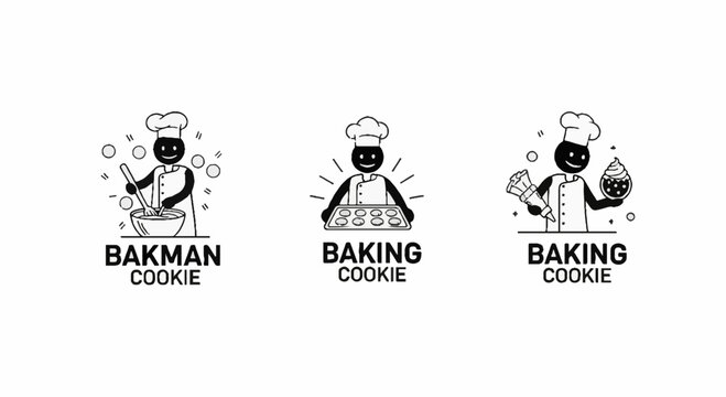 Professional baker preparing and decorating delicious cookies