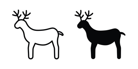 Obraz premium Deer icon symbol design vector illustration.