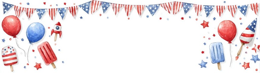 Obraz premium Celebration event with balloons and banners outdoor festivity colorful decorations joyful atmosphere