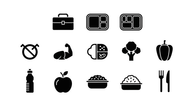 Legal icons set justice and law symbols silhouette on transparent background