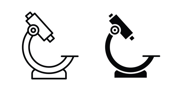 Microscope icon symbol design vector illustration.
