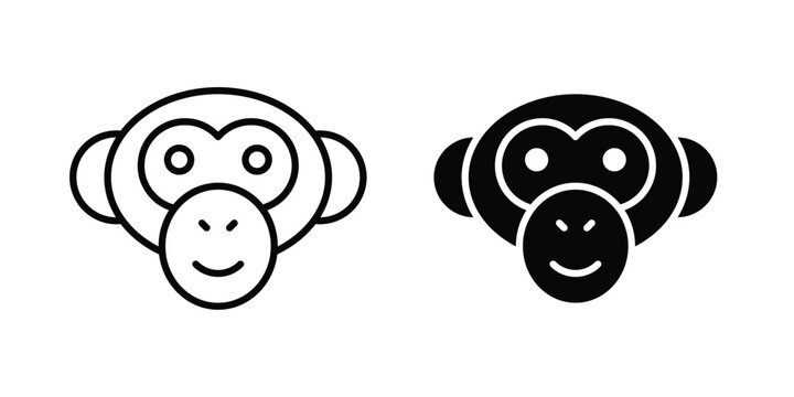 Monkey icon symbol design vector illustration.
