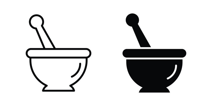 Mortar pestle icon symbol design vector illustration.