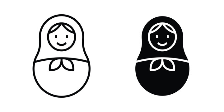 Nesting dolls icon symbol design vector illustration.