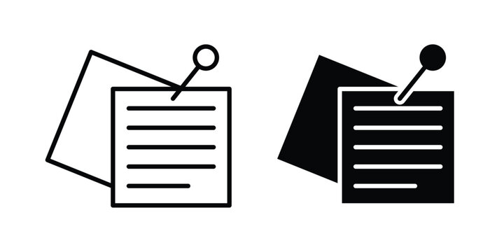 Note sticky icon symbol design vector illustration.
