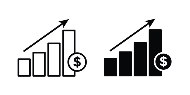 Revenue Growth Icon symbol design vector illustration.