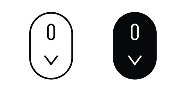 Scroll down computer mouse icon symbol design vector illustration.