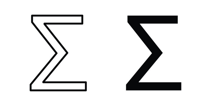 Sigma icon symbol design vector illustration.