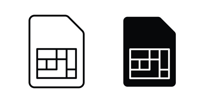 Sim card icon symbol design vector illustration.