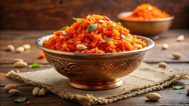 A bowl of gajar halwa