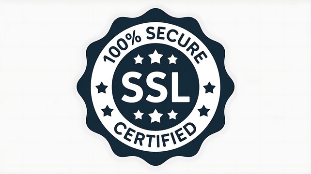 SSL certificate, secure seal, 100 percent secure, web security