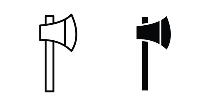 Axe icon collection, linear icons set with solid style