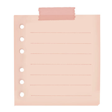 pink note paper