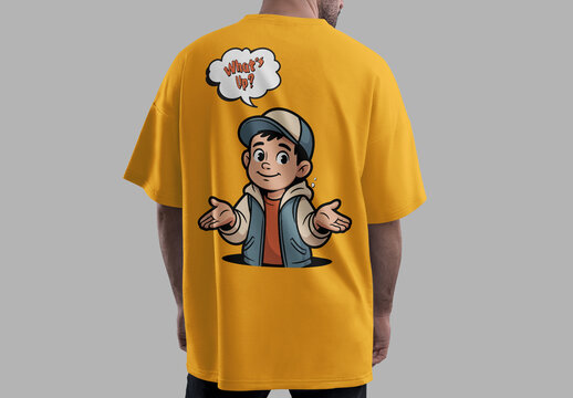 Comic Style Boy Illustration Tshirt Design With Funny Text