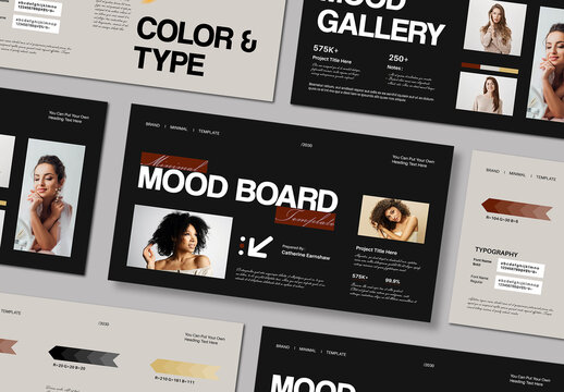Minimal Mood Board Template Layout