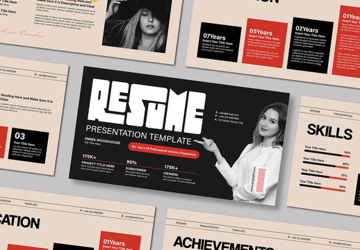 Resume Presentation Template Layout