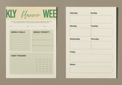Weekly Planner Template
