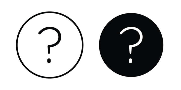 Doubts button icon collection, linear icons set with solid style