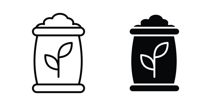 Fertilizer icon collection, linear icons set with solid style