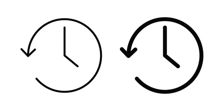 History icon collection, linear icons set with solid style