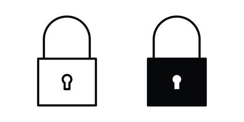Lock icon collection, linear icons set with solid style © Joss