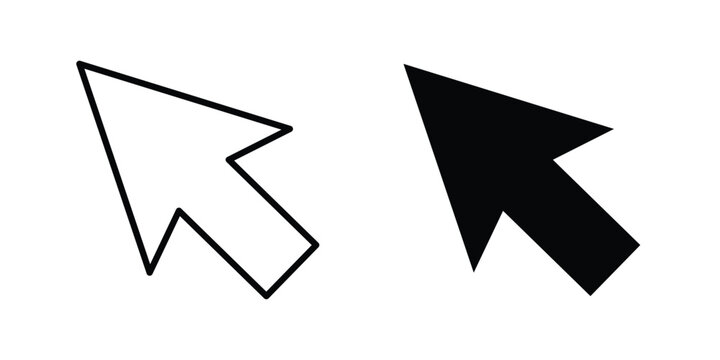 Mouse icon collection, linear icons set with solid style