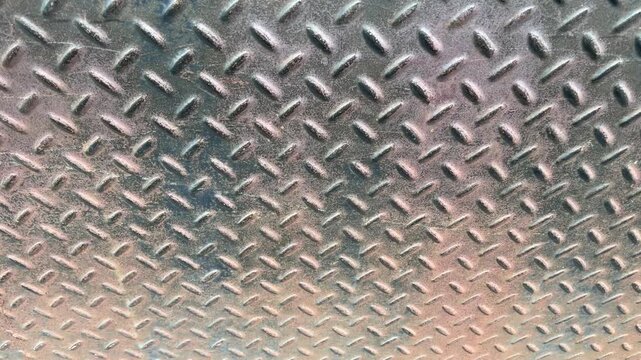 Industrial diamond plate metal texture with steel pattern