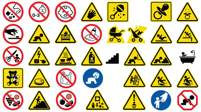 Warning choking hazard small parts not for children under 3 years sign