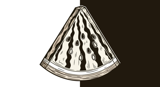 A slice of zebra cake on a plate.