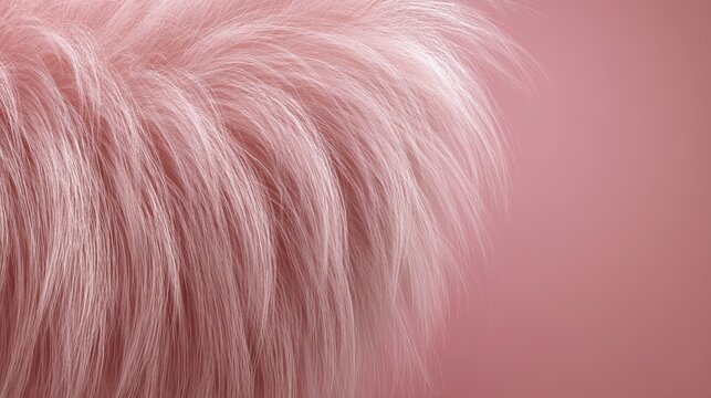 Close-up image of soft, fluffy pink fur against a matching pink background, highlighting texture and gentle strands, ai children's imagination backgrounds for kids
