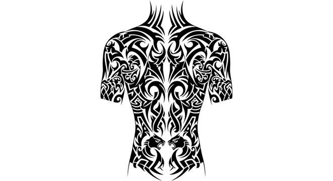 Tribal Tattoo Design - Back and Shoulder Full Body Art