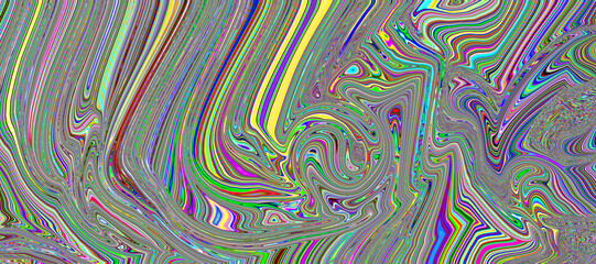 Fototapeta premium Abstract swirling rainbow liquid marble with motion blur distortion