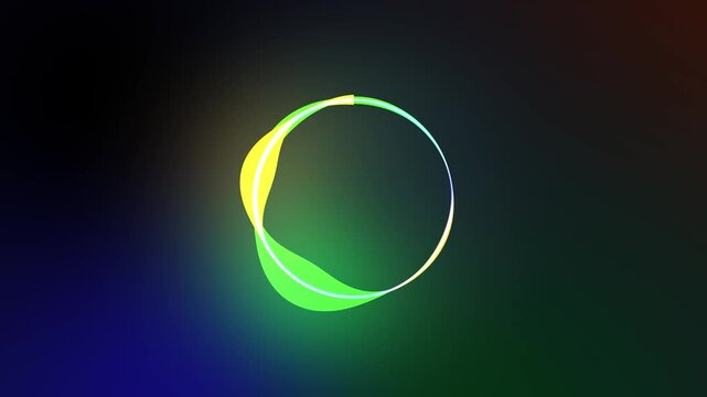 Futuristic circular audio spectrum Animation with Glowing Particles and dark gradient Background perfect for music Visualizer technology presentation digital Intro and sci fi motion graphics
