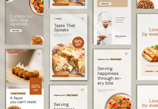 Healthy Food Social Media Story Layout