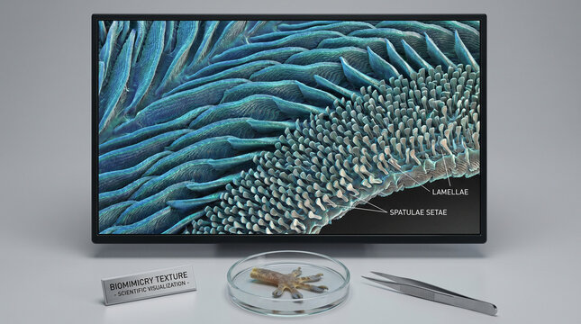 Gecko Foot Nanostructure Biomorphic Surface
