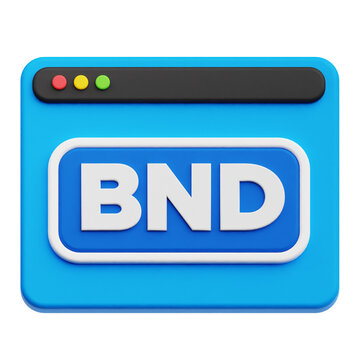 BND ETF 3D Icon Isolated On The Transparent Background