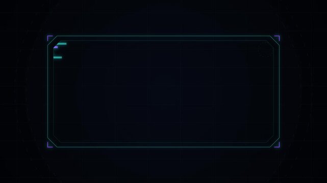 Digital HUD Interface Overlay with Pulsing Graphic Data Elements