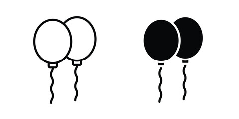 Balloons icon. web black icon design. © Win