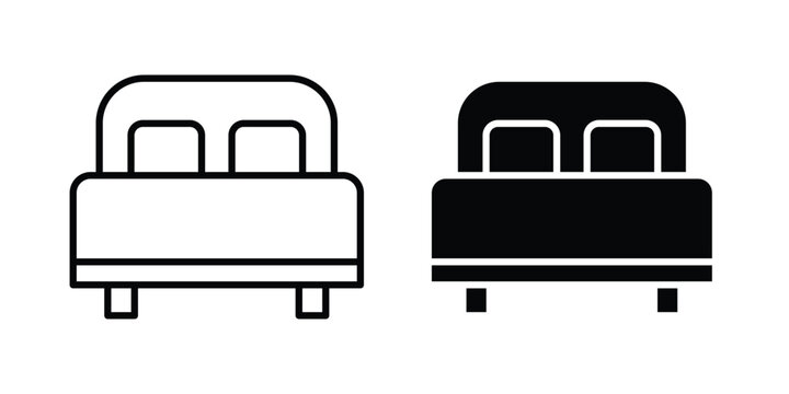 Bed icon. web black icon design.