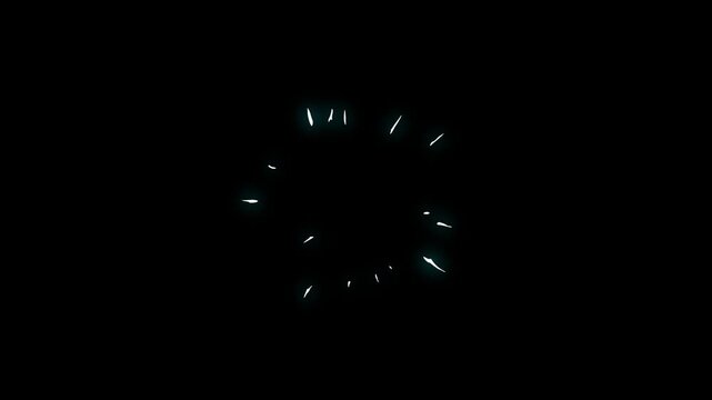 Cartoon explosion with energy sparks, 2D water blast FX, hand drawn liquid smoke effects, flash light elements, and shape shine bursts made on black screen background.