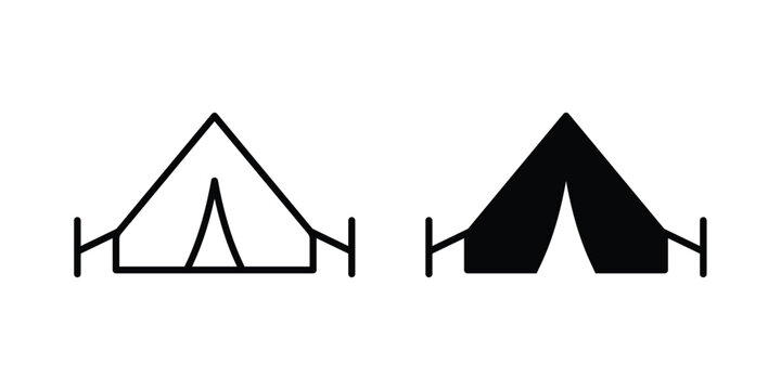 Camping icon. web black icon design.