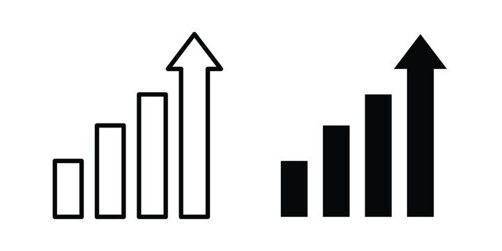 Chat arrow grow icon. web black icon design.